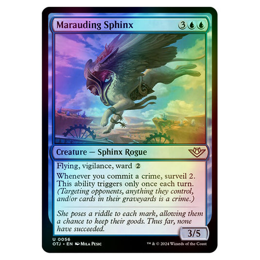 Magic The Gathering - Outlaws of Thunder Junction - Marauding Sphinx - 0056 (Foil)