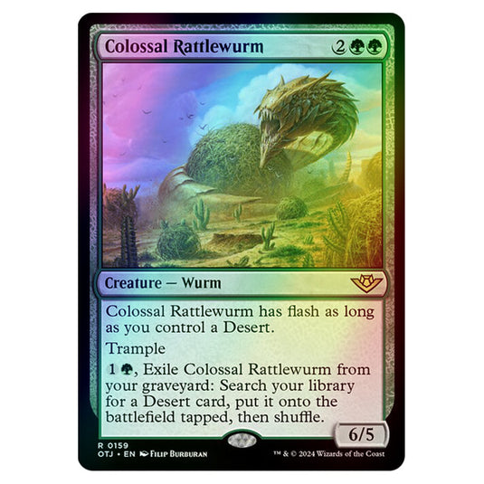 Magic The Gathering - Outlaws of Thunder Junction - Colossal Rattlewurm - 0159 (Foil)