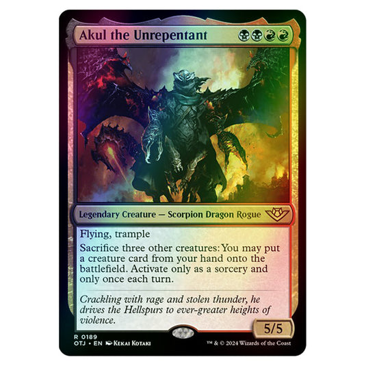 Magic The Gathering - Outlaws of Thunder Junction - Akul the Unrepentant - 0189 (Foil)