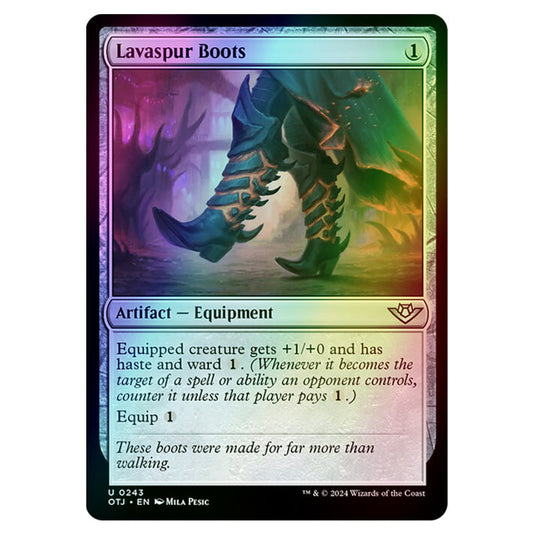 Magic The Gathering - Outlaws of Thunder Junction - Lavaspur Boots - 0243 (Foil)