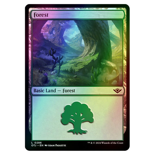 Magic The Gathering - Outlaws of Thunder Junction - Forest - 0286 (Foil)