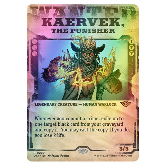 Magic The Gathering - Outlaws of Thunder Junction - Kaervek, the Punisher (Wanted Poster) - 0289 (Foil)