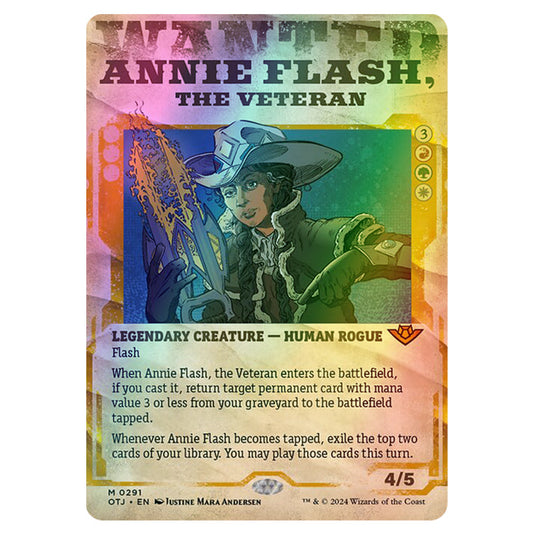 Magic The Gathering - Outlaws of Thunder Junction - Annie Flash, the Veteran (Wanted Poster) - 0291 (Foil)