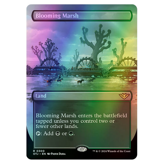 Magic The Gathering - Outlaws of Thunder Junction - Blooming Marsh (Borderless Card) - 0300 (Foil)