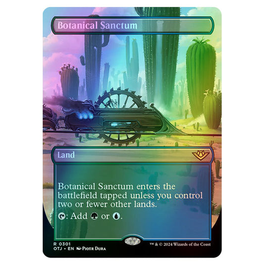 Magic The Gathering - Outlaws of Thunder Junction - Botanical Sanctum (Borderless Card) - 0301 (Foil)