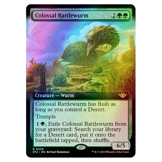 Magic The Gathering - Outlaws of Thunder Junction - Colossal Rattlewurm (Extended Art) - 0339 (Foil)