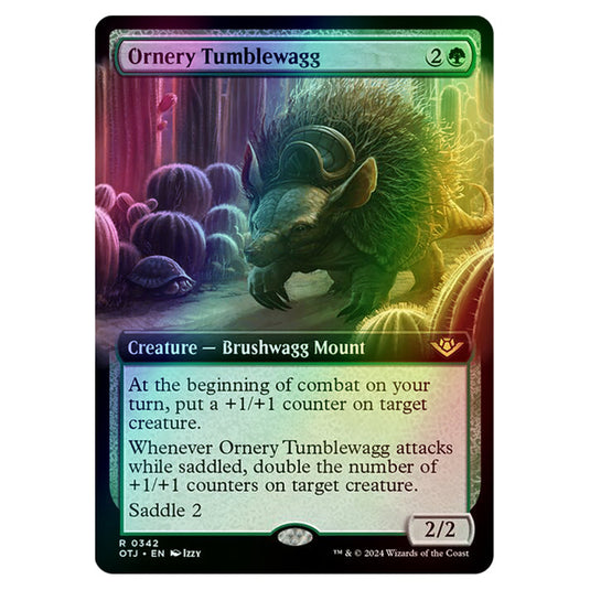 Magic The Gathering - Outlaws of Thunder Junction - Ornery Tumblewagg (Extended Art) - 0342 (Foil)