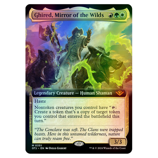 Magic The Gathering - Outlaws of Thunder Junction - Ghired, Mirror of the Wilds (Extended Art) - 0351 (Foil)