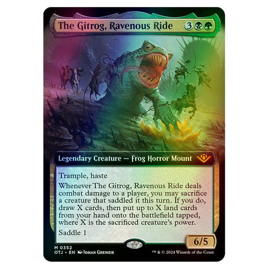 Magic The Gathering - Outlaws of Thunder Junction - The Gitrog, Ravenous Ride (Extended Art) - 0352 (Foil)