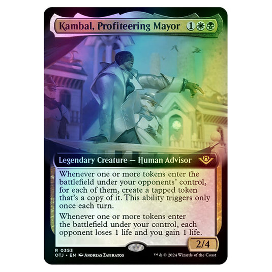 Magic The Gathering - Outlaws of Thunder Junction - Kambal, Profiteering Mayor (Extended Art) - 0353 (Foil)