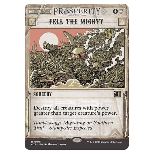 Magic The Gathering - Outlaws of Thunder Junction - Breaking News - Fell the Mighty (Prosperity Showcase) - 0001