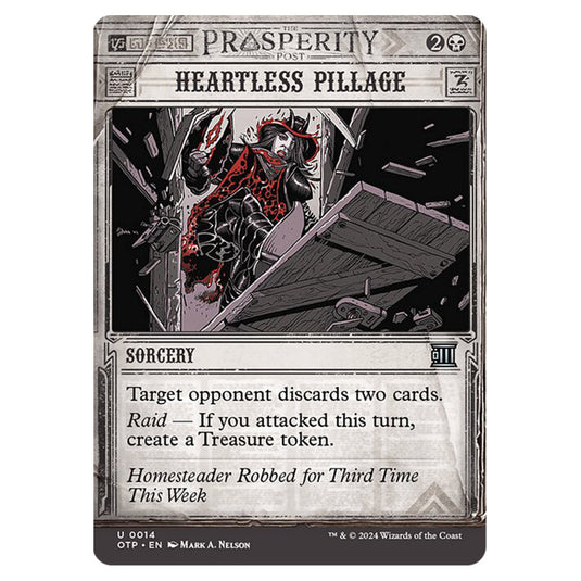 Magic The Gathering - Outlaws of Thunder Junction - Breaking News - Heartless Pillage (Prosperity Showcase) - 0014