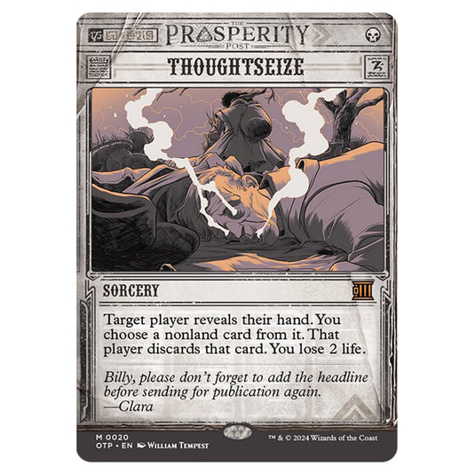 Magic The Gathering - Outlaws of Thunder Junction - Breaking News - Thoughtseize (Prosperity Showcase) - 0020