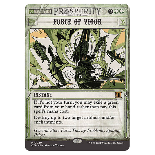 Magic The Gathering - Outlaws of Thunder Junction - Breaking News - Force of Vigor (Prosperity Showcase) - 0029