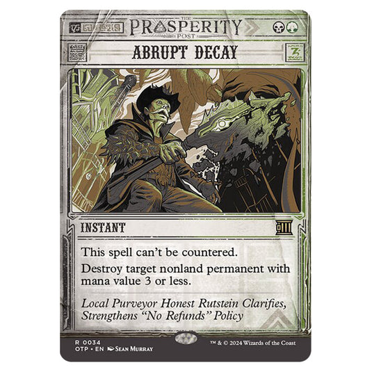 Magic The Gathering - Outlaws of Thunder Junction - Breaking News - Abrupt Decay (Prosperity Showcase) - 0034