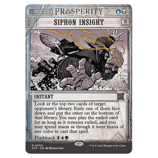Magic The Gathering - Outlaws of Thunder Junction - Breaking News - Siphon Insight (Prosperity Showcase) - 0054