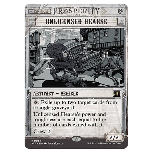 Magic The Gathering - Outlaws of Thunder Junction - Breaking News - Unlicensed Hearse (Prosperity Showcase) - 0064