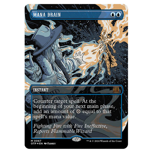 Magic The Gathering - Outlaws of Thunder Junction - Breaking News - Mana Drain (Textured Foil) - 0067