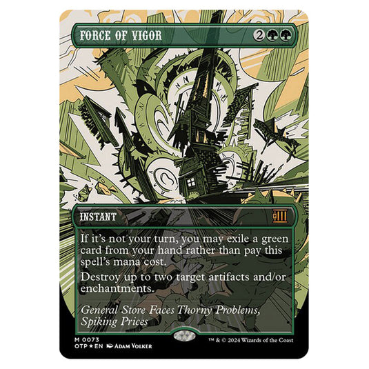 Magic The Gathering - Outlaws of Thunder Junction - Breaking News - Force of Vigor (Textured Foil) - 0073