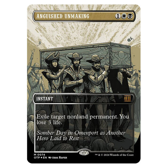 Magic The Gathering - Outlaws of Thunder Junction - Breaking News - Anguished Unmaking (Textured Foil) - 0074