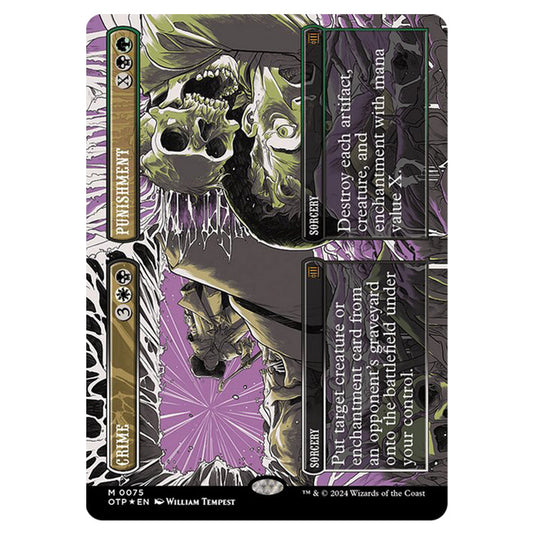 Magic The Gathering - Outlaws of Thunder Junction - Breaking News - Crime // Punishment (Textured Foil) - 0075