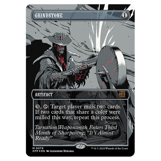 Magic The Gathering - Outlaws of Thunder Junction - Breaking News - Grindstone (Textured Foil) - 0079