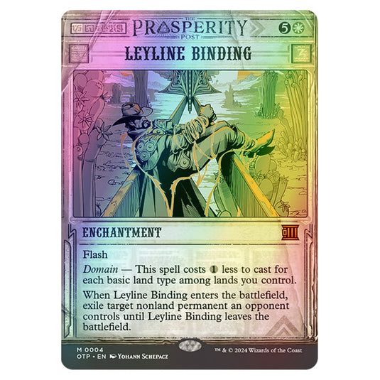 Magic The Gathering - Outlaws of Thunder Junction - Breaking News - Leyline Binding (Prosperity Showcase) - 0004 (Foil)