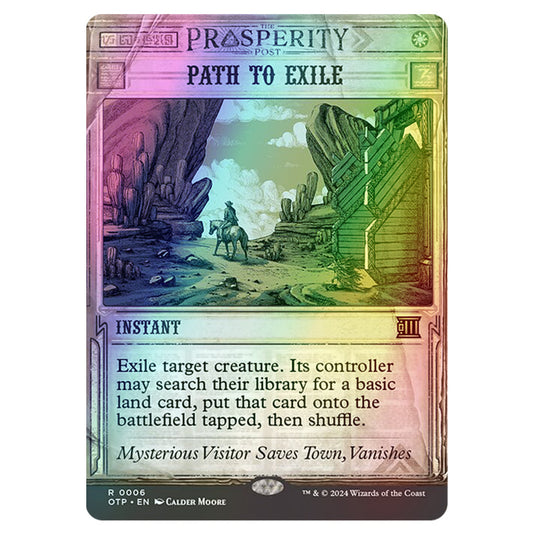 Magic The Gathering - Outlaws of Thunder Junction - Breaking News - Path to Exile (Prosperity Showcase) - 0006 (Foil)