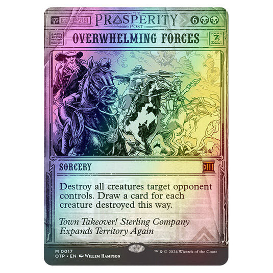 Magic The Gathering - Outlaws of Thunder Junction - Breaking News - Overwhelming Forces (Prosperity Showcase) - 0017 (Foil)