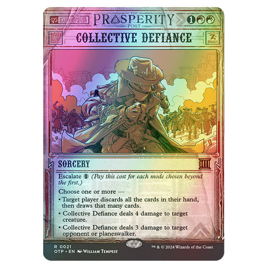 Magic The Gathering - Outlaws of Thunder Junction - Breaking News - Collective Defiance (Prosperity Showcase) - 0021 (Foil)