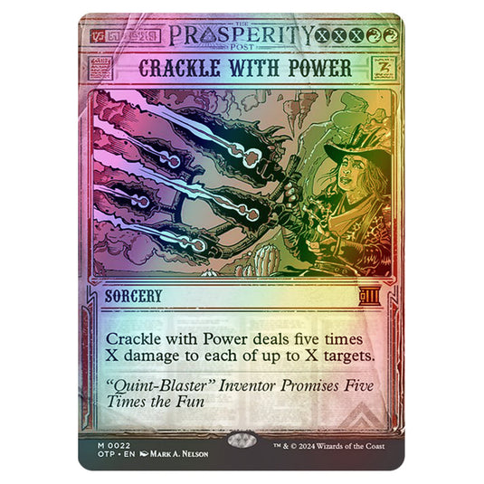 Magic The Gathering - Outlaws of Thunder Junction - Breaking News - Crackle with Power (Prosperity Showcase) - 0022 (Foil)