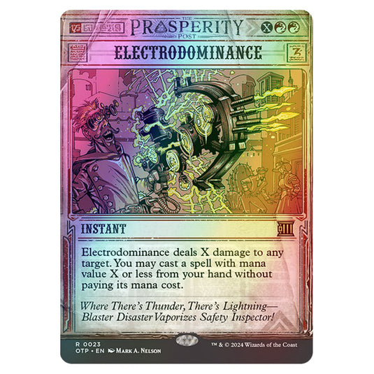 Magic The Gathering - Outlaws of Thunder Junction - Breaking News - Electrodominance (Prosperity Showcase) - 0023 (Foil)