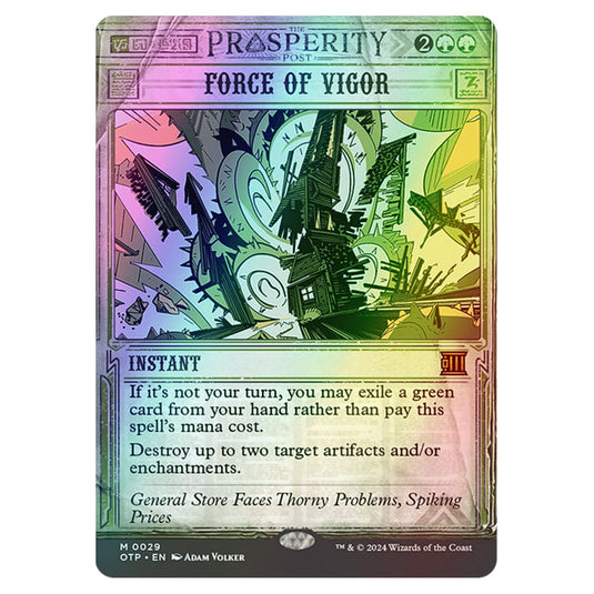 Magic The Gathering - Outlaws of Thunder Junction - Breaking News - Force of Vigor (Prosperity Showcase) - 0029 (Foil)