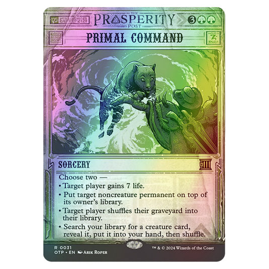 Magic The Gathering - Outlaws of Thunder Junction - Breaking News - Primal Command (Prosperity Showcase) - 0031 (Foil)