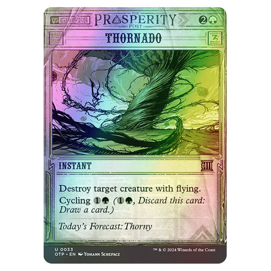 Magic The Gathering - Outlaws of Thunder Junction - Breaking News - Thornado (Prosperity Showcase) - 0033 (Foil)