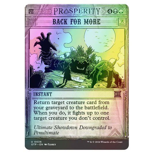 Magic The Gathering - Outlaws of Thunder Junction - Breaking News - Back for More (Prosperity Showcase) - 0036 (Foil)