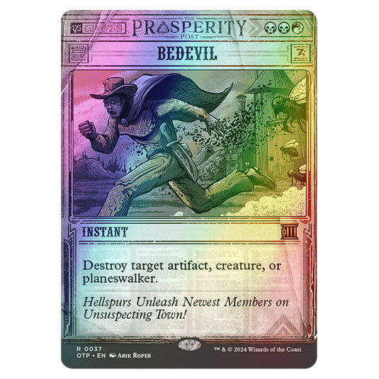 Magic The Gathering - Outlaws of Thunder Junction - Breaking News - Bedevil (Prosperity Showcase) - 0037 (Foil)