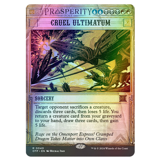 Magic The Gathering - Outlaws of Thunder Junction - Breaking News - Cruel Ultimatum (Prosperity Showcase) - 0040 (Foil)