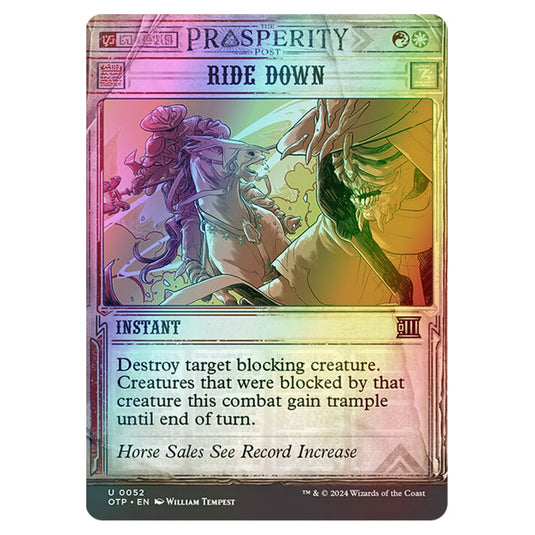 Magic The Gathering - Outlaws of Thunder Junction - Breaking News - Ride Down (Prosperity Showcase) - 0052 (Foil)