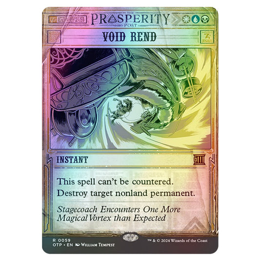 Magic The Gathering - Outlaws of Thunder Junction - Breaking News - Void Rend (Prosperity Showcase) - 0059 (Foil)