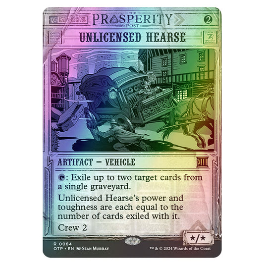 Magic The Gathering - Outlaws of Thunder Junction - Breaking News - Unlicensed Hearse (Prosperity Showcase) - 0064 (Foil)