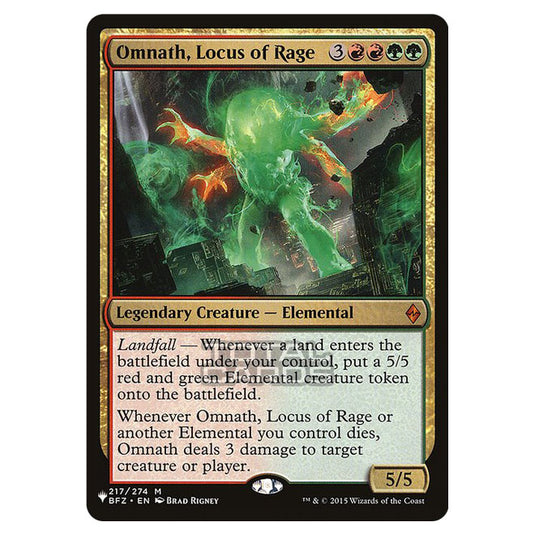 Magic The Gathering - The List - Omnath, Locus of Rage - 224/348