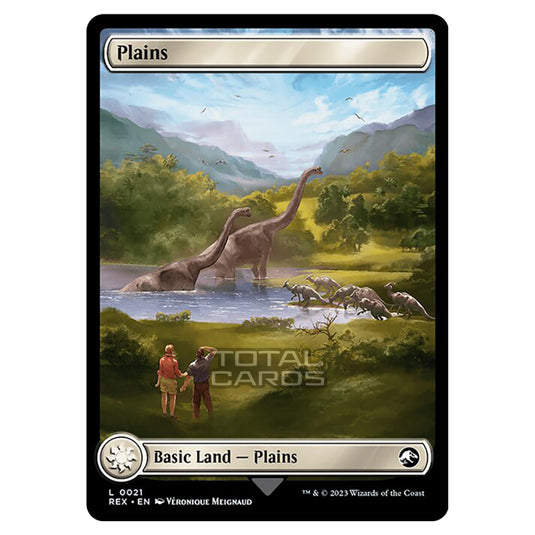 Magic The Gathering - The Lost Caverns of Ixalan - Jurassic World Collection - Plains (Reversible Land Card) - 0021