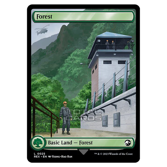 Magic The Gathering - The Lost Caverns of Ixalan - Jurassic World Collection - Forest (Reversible Land Card) - 0025
