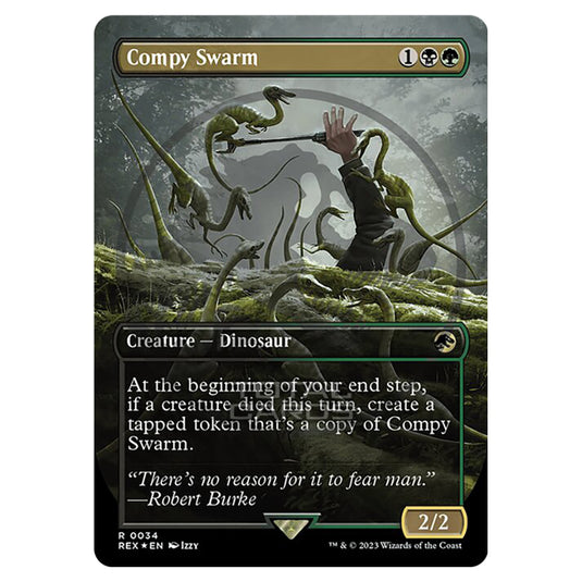 Magic The Gathering - The Lost Caverns of Ixalan - Jurassic World Collection - Compy Swarm (Embossed Foil Card) - 0034