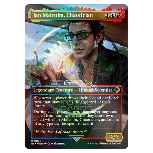 Magic The Gathering - The Lost Caverns of Ixalan - Jurassic World Collection - Ian Malcolm, Chaotician (Embossed Foil Card) - 0038