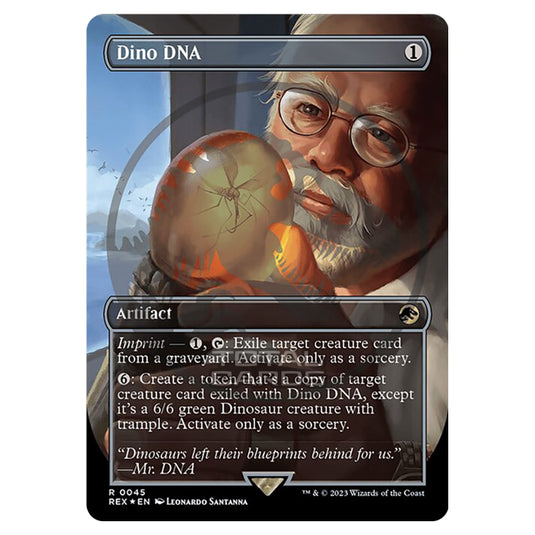 Magic The Gathering - The Lost Caverns of Ixalan - Jurassic World Collection - Dino DNA (Embossed Foil Card) - 0045