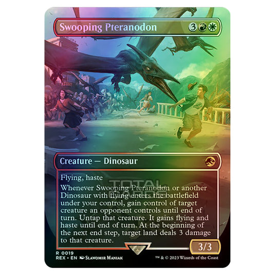 Magic The Gathering - The Lost Caverns of Ixalan - Jurassic World Collection - Swooping Pteranodon (Borderless Card) - 0019 (Foil)