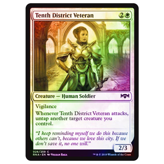 Magic The Gathering - Ravnica Allegiance - Tenth District Veteran - 26/273 (Foil)