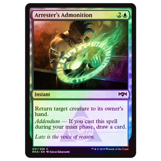 Magic The Gathering - Ravnica Allegiance - Arrester's Admonition - 31/273 (Foil)